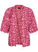 Kort kimono i viskos med 3/4-&auml;rmar, Rosa, Packshot image number 0