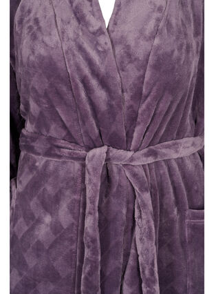 Lång morgonrock med fickor, Vintage Violet, Packshot image number 2
