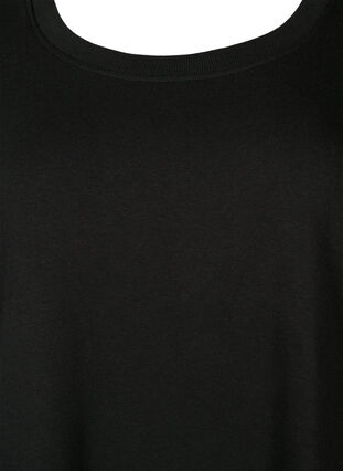 Kortärmad sweatshirtklänning med fickor, Black, Packshot image number 2