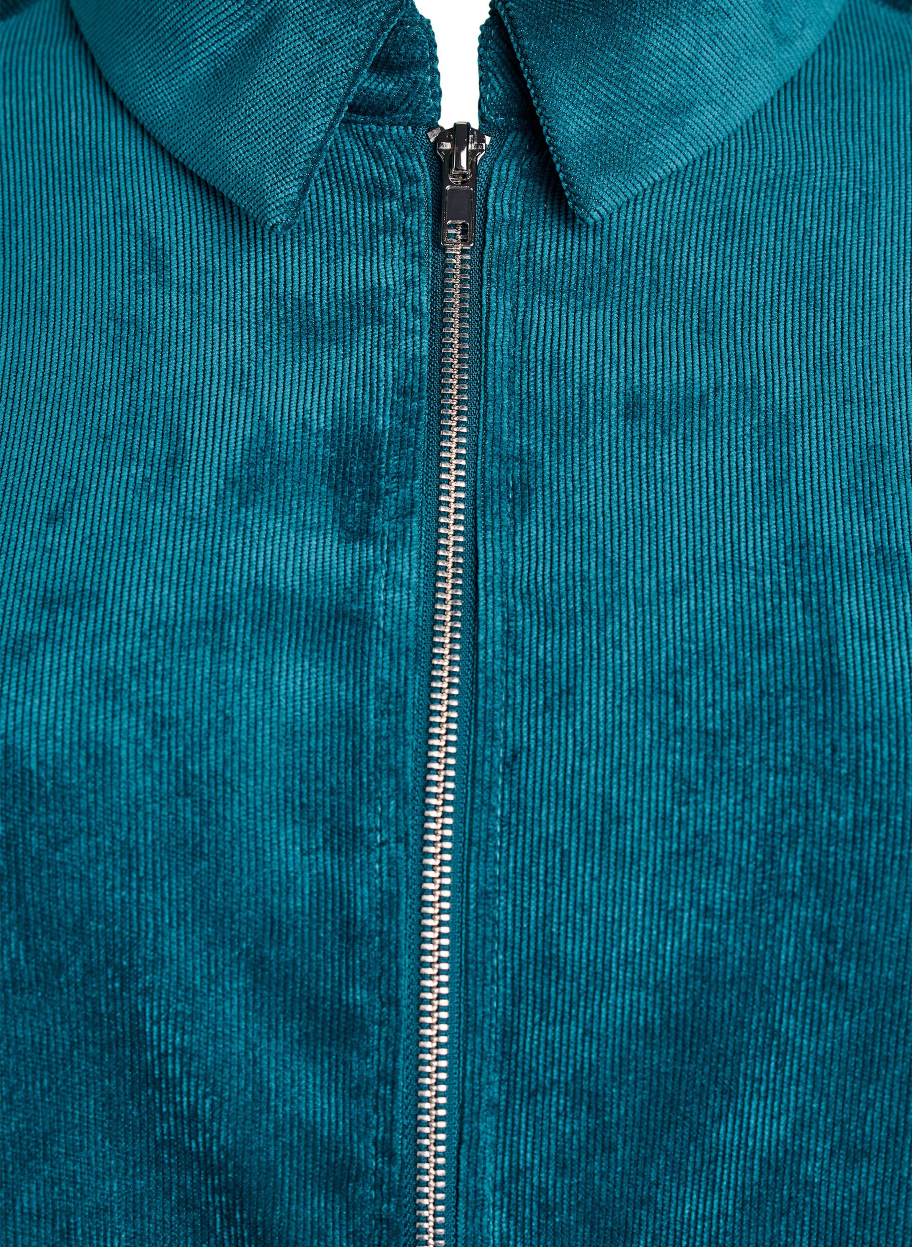 Zizzi Manchesterkl&auml;nning med dragkedja och 3/4-&auml;rmar, Gr&ouml;n, Packshot image number 2