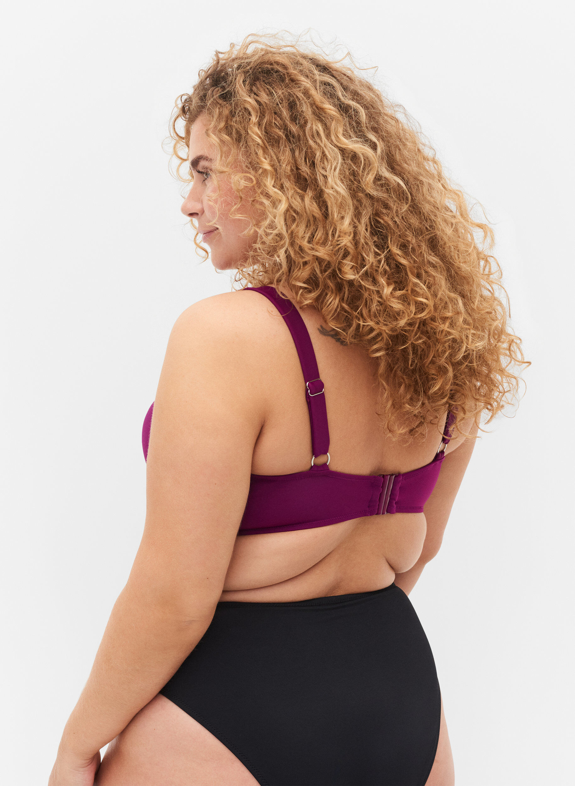 Zizzi Bikini&ouml;verdel, Dark Purple, Model image number 1