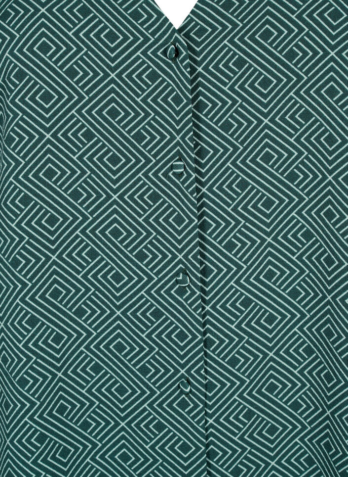 Skjortblus med V-ringning och tryck, Scarab Graphic AOP, Packshot image number 2