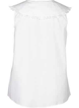 Ärmlös skjorta med stor krage, Bright White, Packshot image number 1