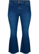 Ellen bootcut jeans med rå kant, Blue denim, Packshot image number 0