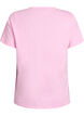 T-shirt med knappdetalj, Rosa, Packshot image number 1