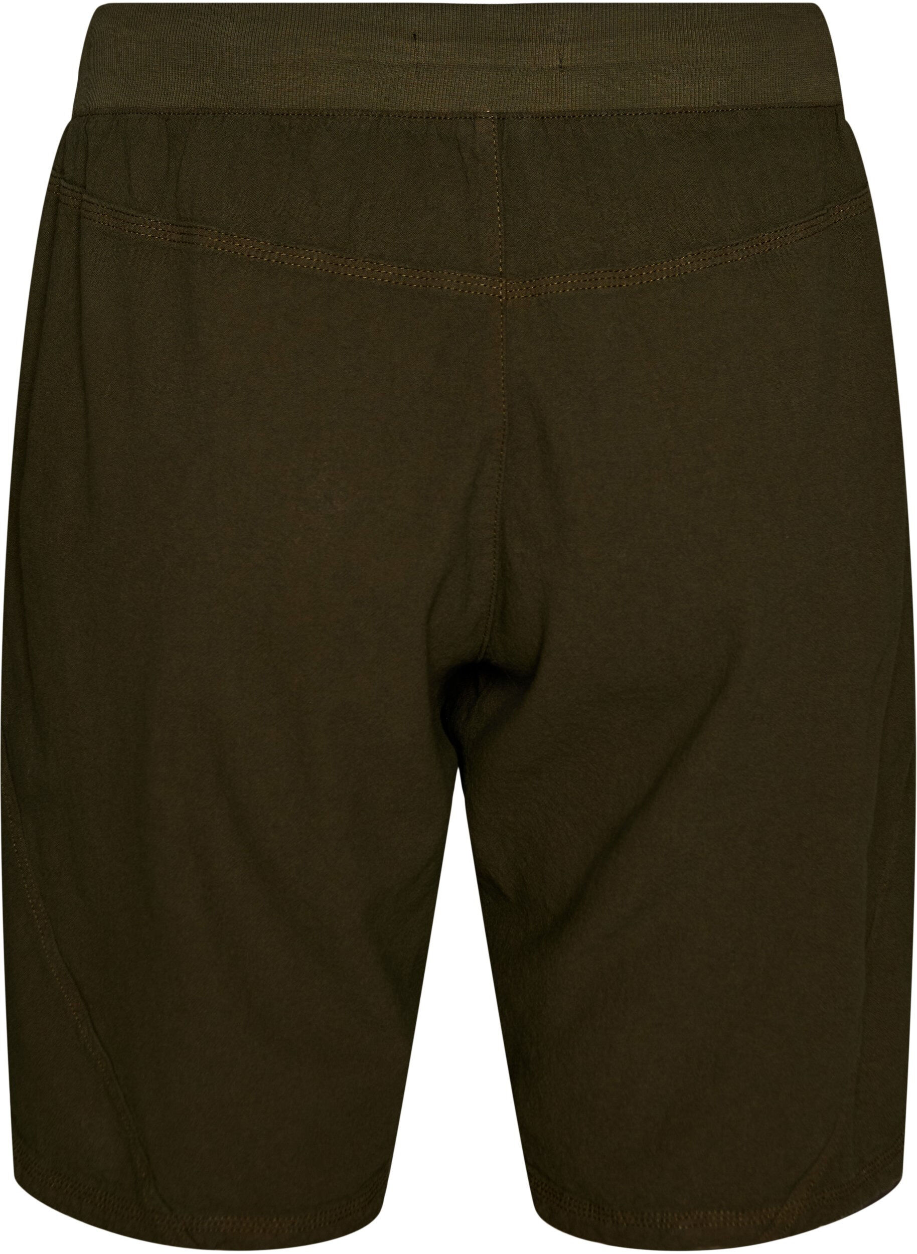 Zizzi L&ouml;sa shorts i bomull med fickor, Gr&ouml;n, Packshot image number 1