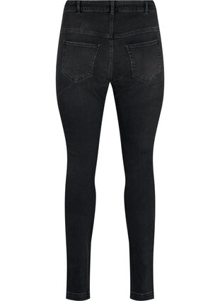 Amy-jeans med hög midja och strass, Grey Denim, Packshot image number 1