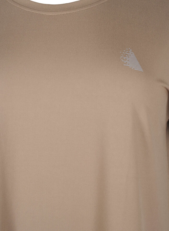 Enfärgad tränings t-shirt, Beige, Packshot image number 2