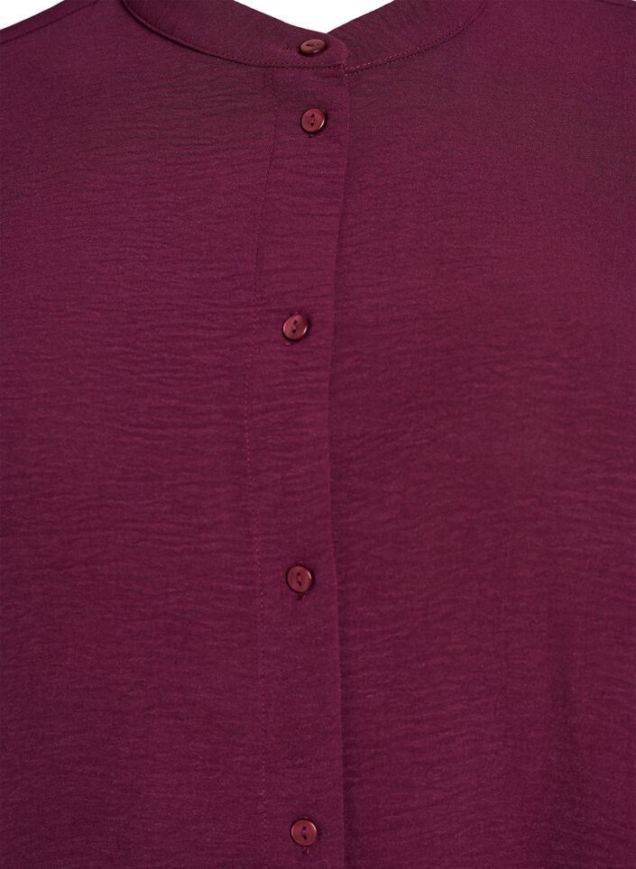 Tunika med 3/4-&auml;rmar, M&ouml;rk Bordeaux, Packshot image number 2
