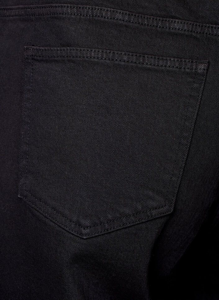Jeans med vida ben och h&ouml;g midja, Svart, Packshot image number 2