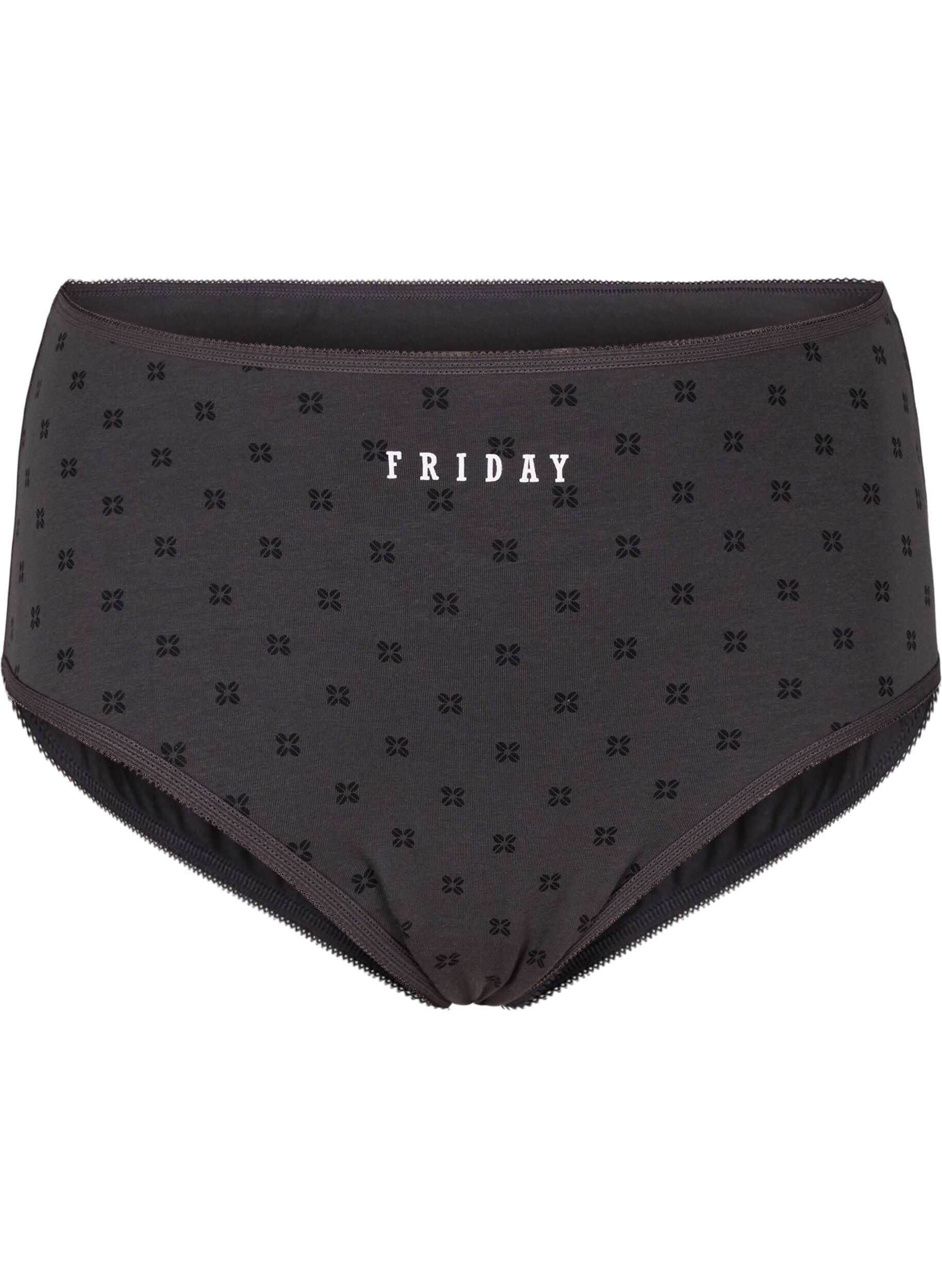 Zizzi 7-pack hipstertrosor med normal midja, M&ouml;rk Bordeaux, Packshot image number 3