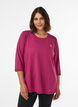 Tr&auml;ningstr&ouml;ja med 3/4 &auml;rmar, Rosa, Model image number 0