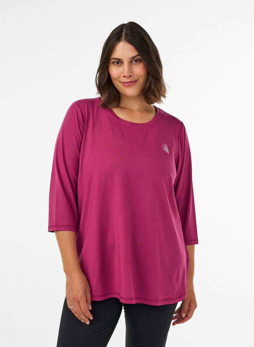 Tr&auml;ningstr&ouml;ja med 3/4 &auml;rmar, Rosa, Model image number 0