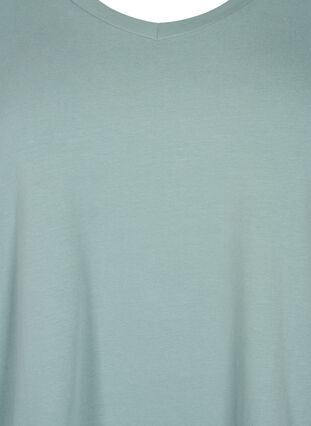 Enfärgad t-shirt i bomull, Chinois Green, Packshot image number 2