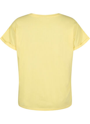 Löst sittande t-shirt med broderi anglaise, Popcorn, Packshot image number 1