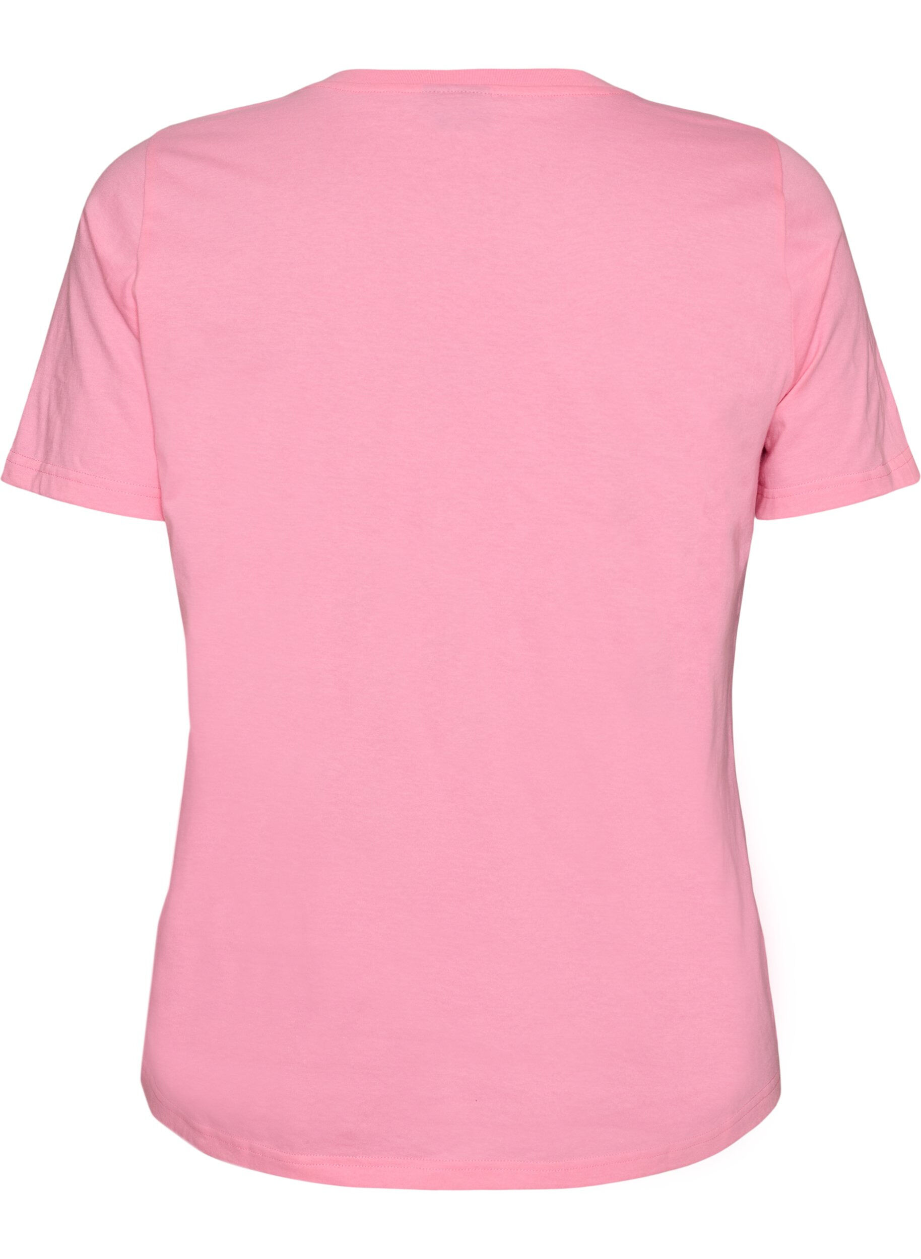 ZizziT-shirt i ekologisk bomull med tomat-tryck, Rosa, Packshot image number 1