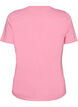 T-shirt i ekologisk bomull med tomat-tryck, Rosa, Packshot image number 1