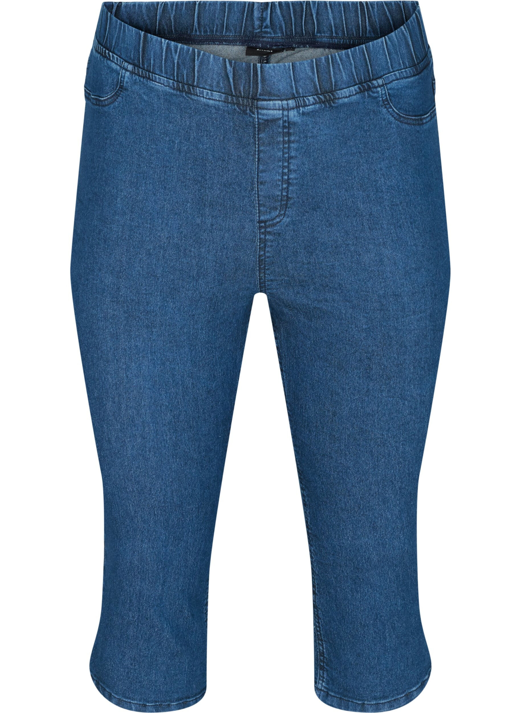 Zizzi Knickers i bomullsblandning, Dark blue denim, Packshot image number 0