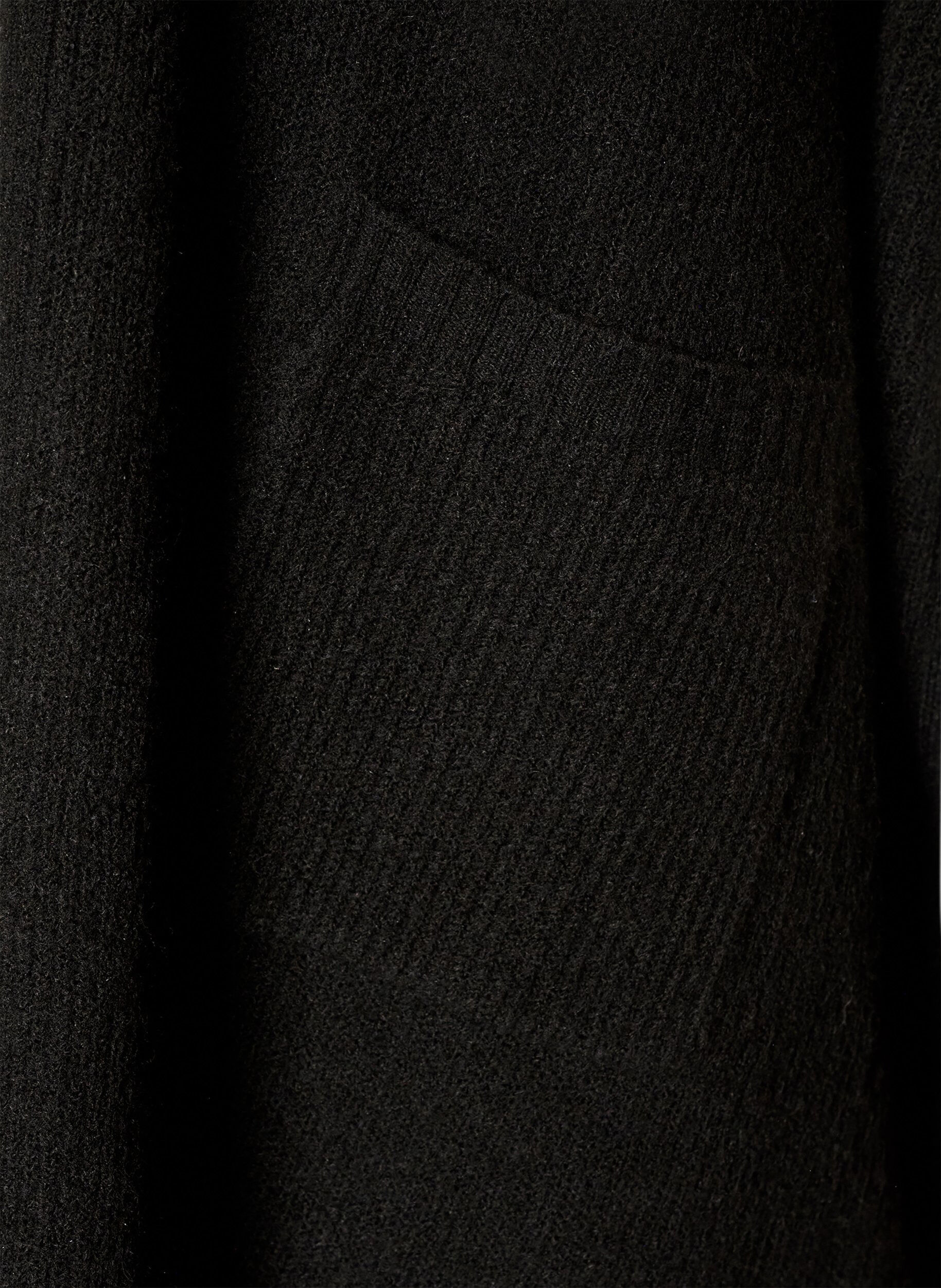 ZizziCardigan &ouml;ppen framtill med vida &auml;rmar, Svart, Packshot image number 3