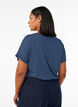 Randig t-shirt i viskos med rund halsringning, Bl&aring;, Model image number 2