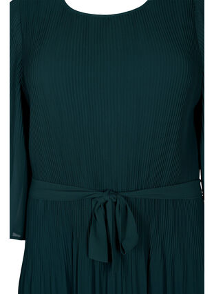 Plisserad klänning med knytband, Scarab, Packshot image number 2