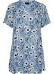 Kort kl&auml;nning med blomm&ouml;nster, Bl&aring;, Packshot image number 0