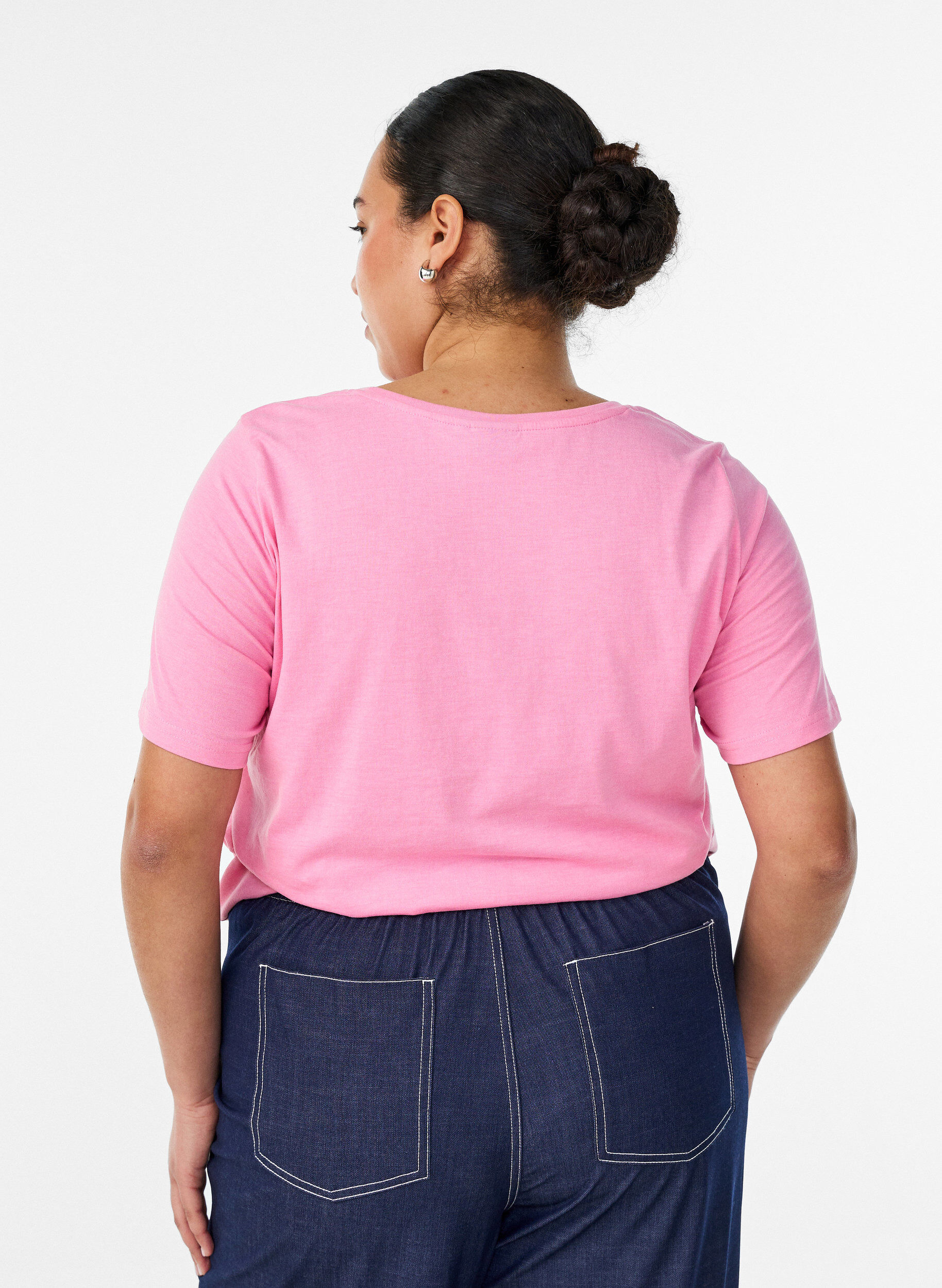 ZizziT-shirt med tryck, Rosa, Model image number 2