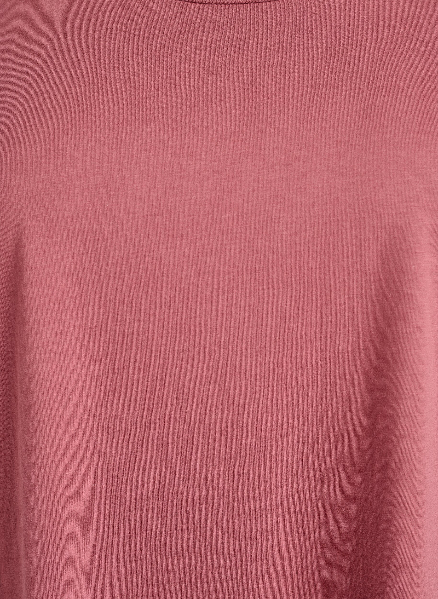 ZizziKort&auml;rmad t-shirt i bomullsblandning, Rosa, Packshot image number 2