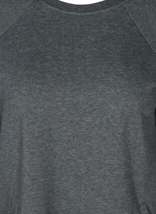 Melerad sweatklänning med fickor, Dark Grey Melange, Packshot image number 2