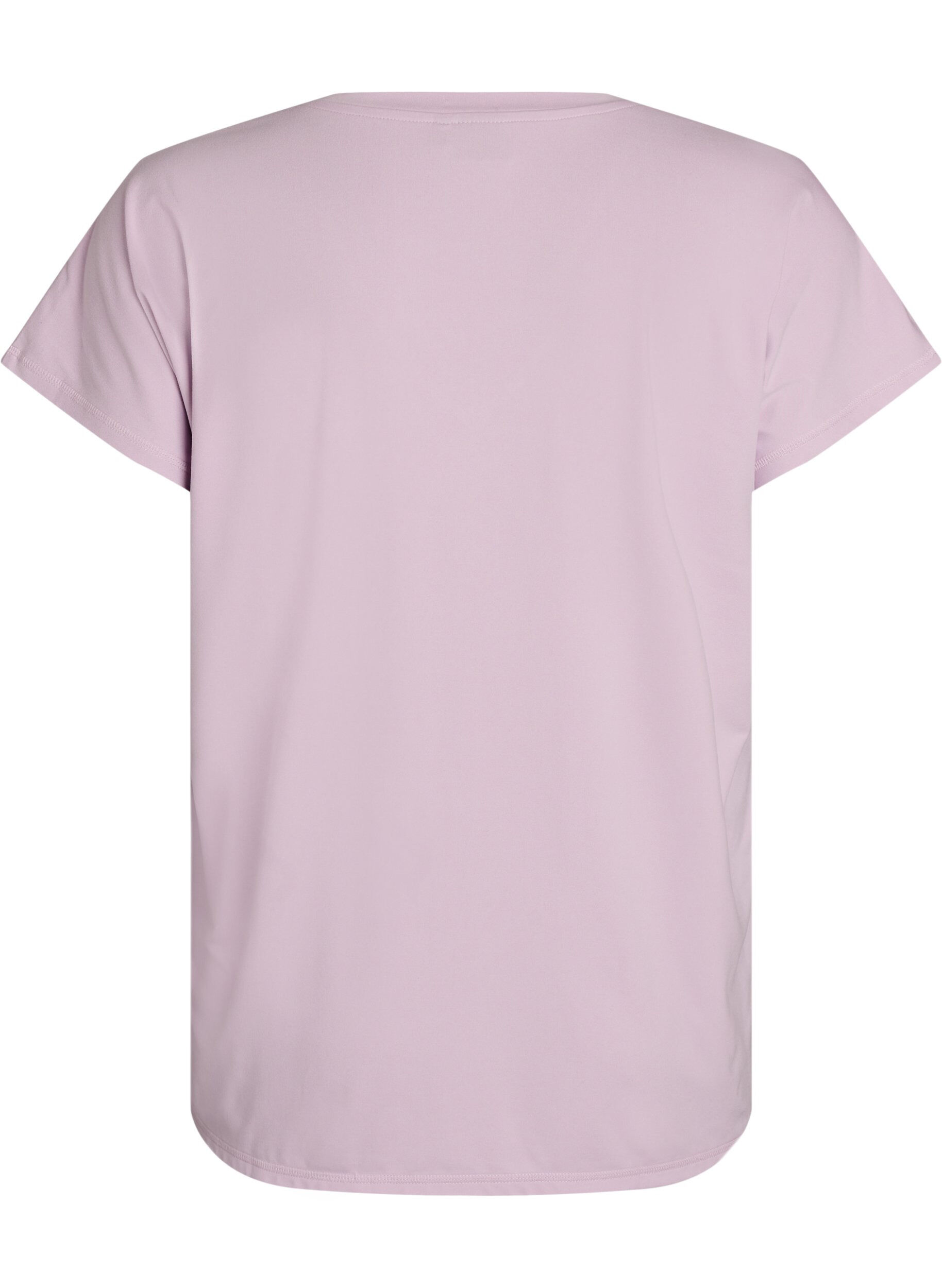 ZizziTr&auml;nings t-shirt med v-ringning och l&ouml;s passform, Lila, Packshot image number 1