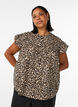 &Auml;rml&ouml;s a-linjeformad skjortblus i bomull, Brun, Model image number 0