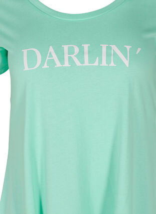 A-linjeformad t-shirt i bomull, Cabbage DARLIN, Packshot image number 2