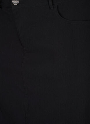 Lång kjol med slits framtill, Black, Packshot image number 2