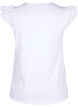 T-shirt i ekologisk bomull med anglaise-broderi, Bright White, Packshot image number 1