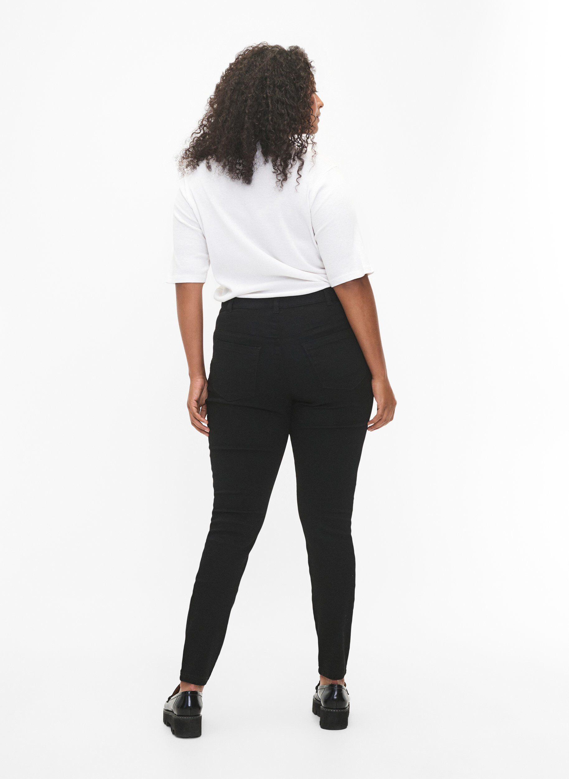 ZizziJeggings i bomullsmix, Black, Model image number 1