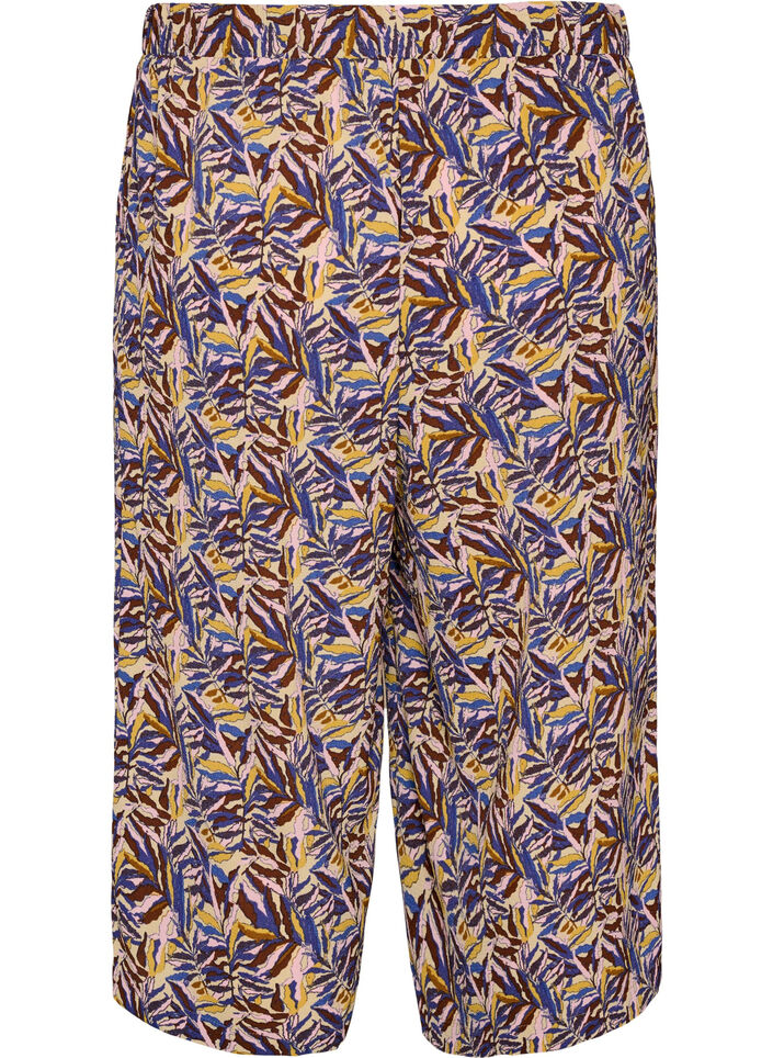 Culottebyxor med tryck, Beige, Packshot image number 1