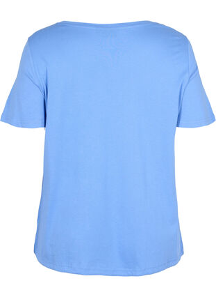 Kortärmad t-shirt med dragsko i nederkant, Ultramarine, Packshot image number 1