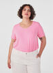 Enf&auml;rgad t-shirt i bomull, Rosa, Model image number 0