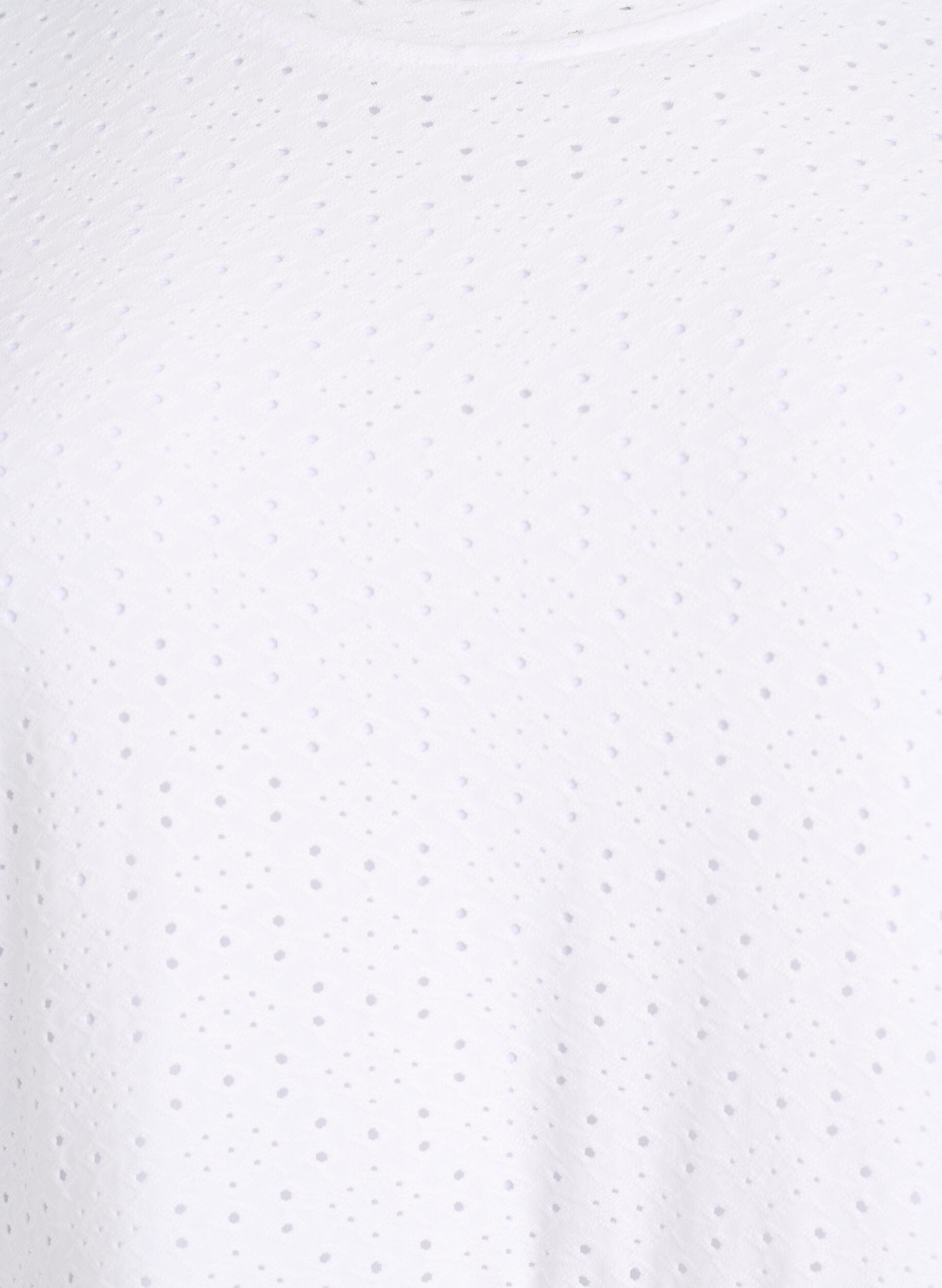 ZizziKort kl&auml;nning med spetsm&ouml;nster och lagerkjol, Vit, Packshot image number 2