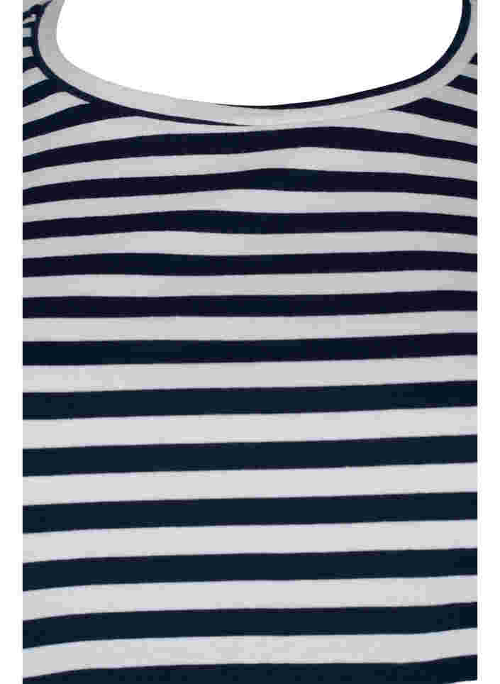 2-pack t-shirt i bomull, Navy/Navy Stripe, Packshot image number 2