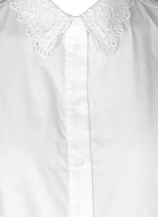 Lös skjortkrage med spets, Bright White, Packshot image number 2