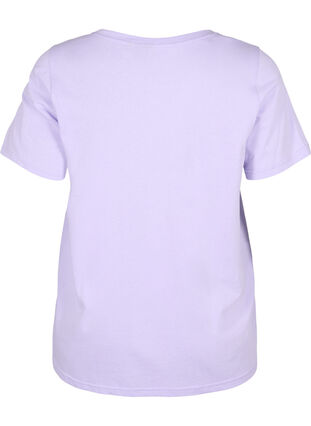 T-shirt i bomull med tryck, Lavender COLOR, Packshot image number 1