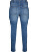 Sanna jeans med supersmal passform och knappstängning, Blue denim, Packshot image number 1