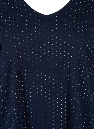Kortärmad bomullsklänning med a-linjeform, Night Sky Dots, Packshot image number 2