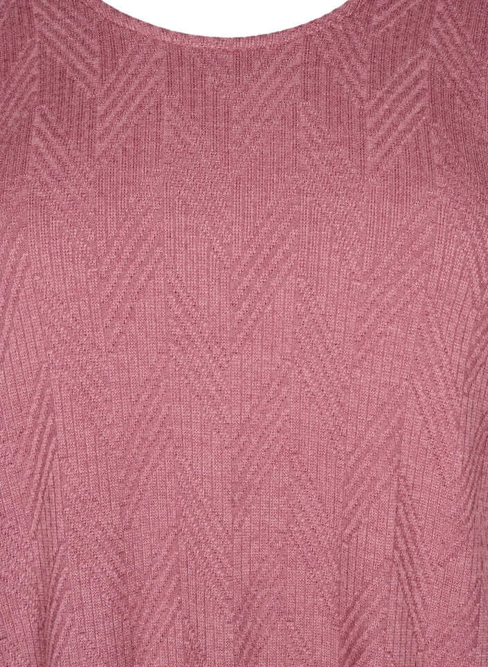 Mönstrad blus med långa ärmar, Brun, Packshot image number 2