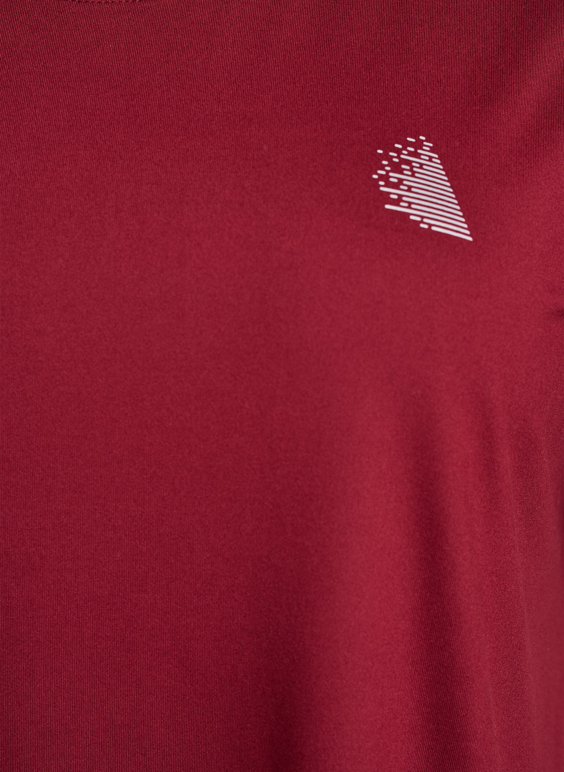 ZizziEnf&auml;rgad tr&auml;nings-T-shirt, R&ouml;d, Packshot image number 2