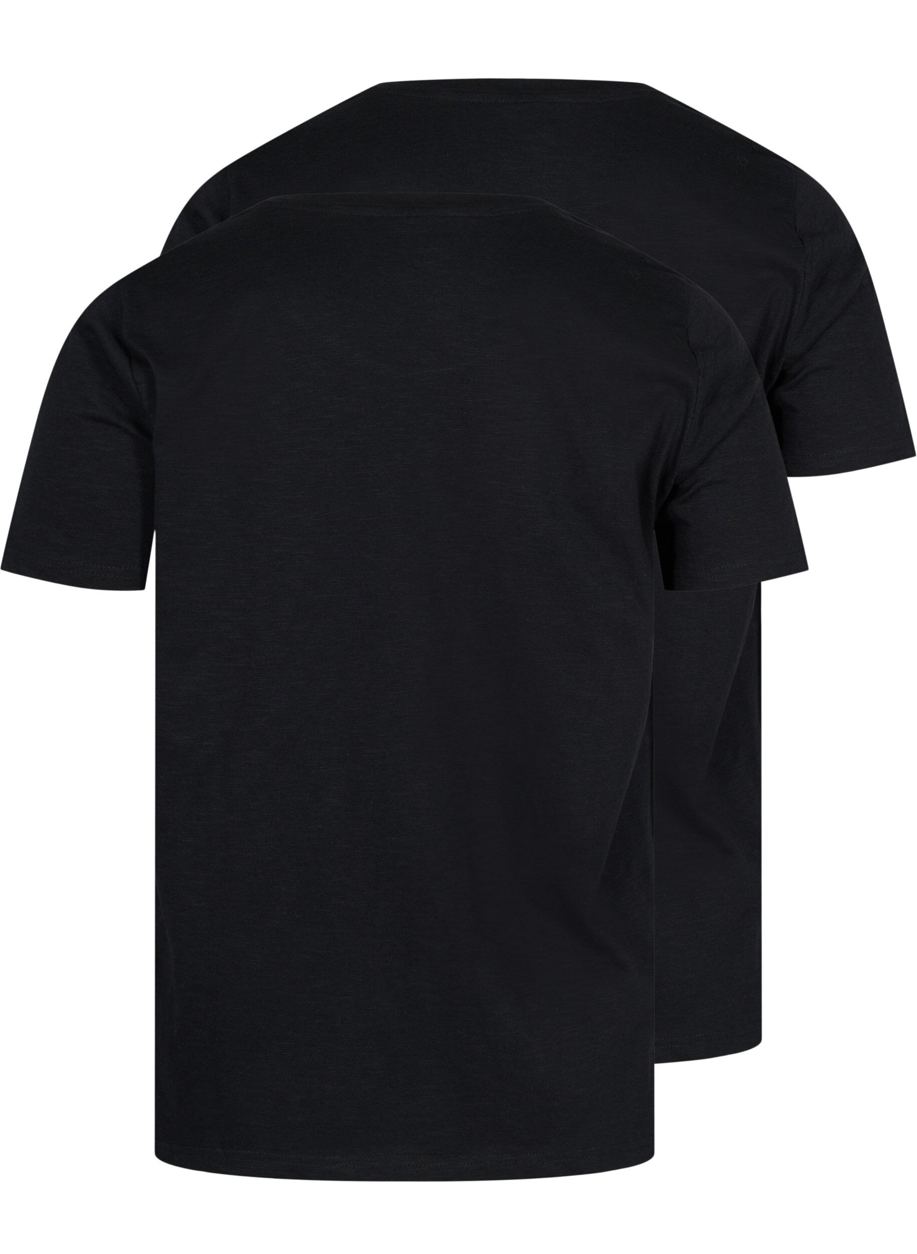 Zizzi 2-pack t-shirt i bomull, Black/Black, Packshot image number 1