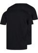 2-pack t-shirt i bomull, Black/Black, Packshot image number 1
