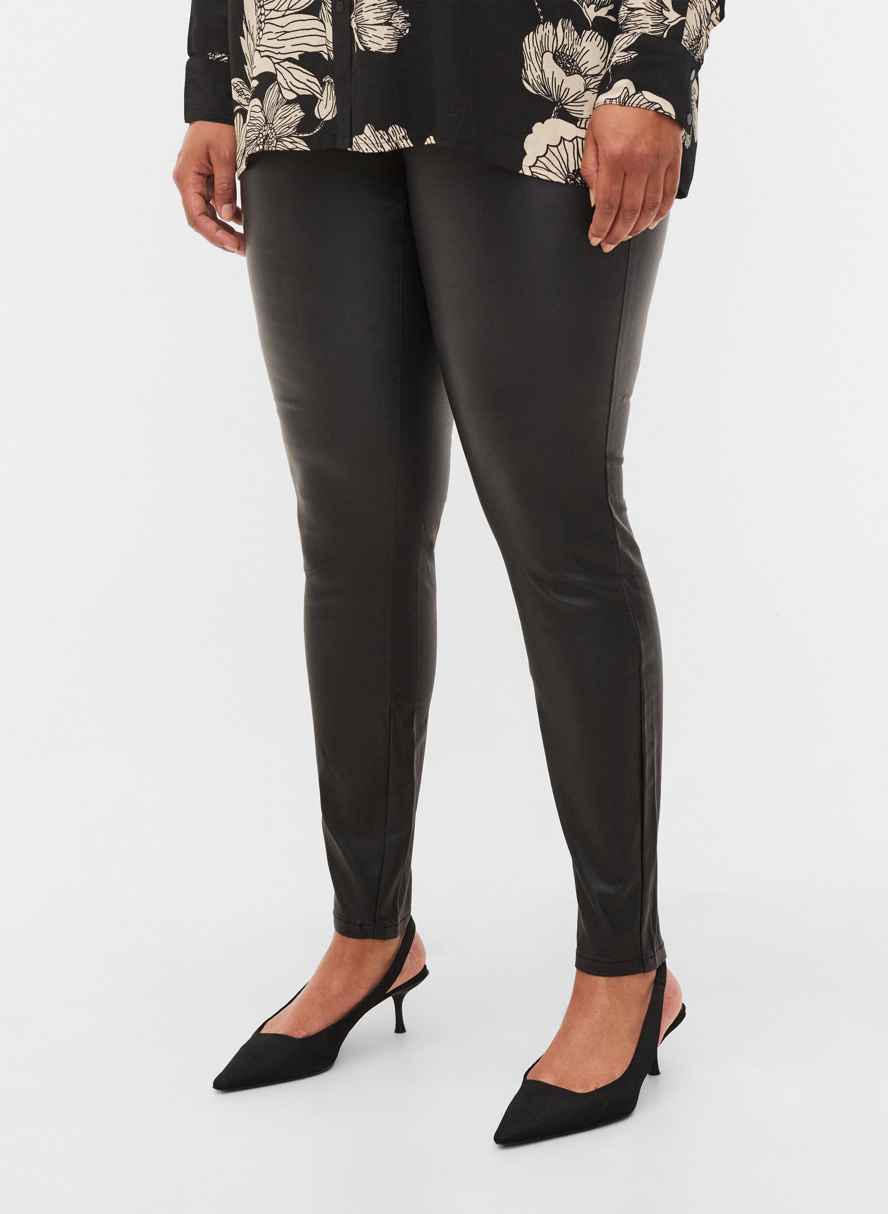 Zizzi Leggings i viskosblandning, Black, Model image number 2