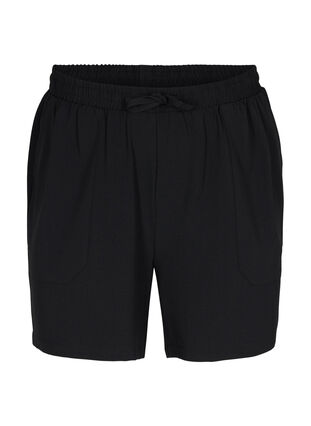 Shorts med lös passform och fickor, Black, Packshot image number 0